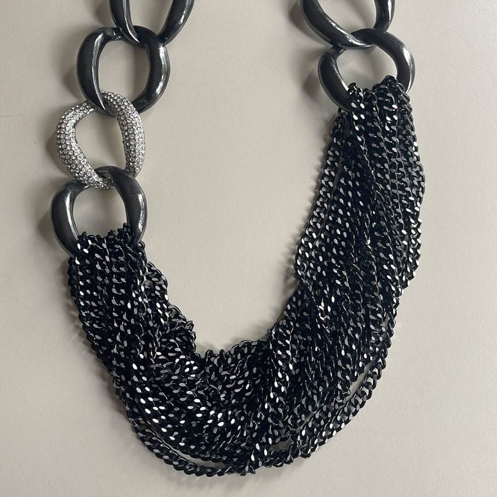 Macy’s Dark Gray Statement Necklace - image 2
